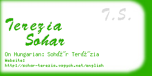 terezia sohar business card